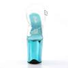 Pleaser - FLAMINGO808 Sandale à bride à la cheville, Pole dance chaussures - Chaussures de pole dance - Bleu/Transparent Product image